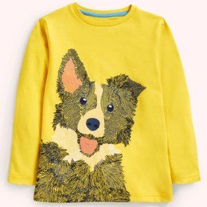 NWT Mini Boden RARE Superstitch Dog Tee Shirt 3/4Y